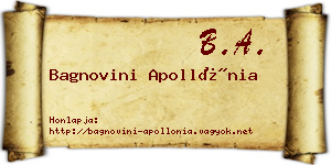 Bagnovini Apollónia névjegykártya